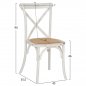 Preview: Beechwood chair in white wash color with crossed backrest "Owen"
