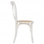 Preview: Beechwood chair in white wash color with crossed backrest "Owen"