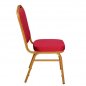 Preview: Conference chair catering gold "HILTON" in red fabric 44x61x92 cm.