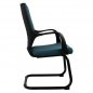 Preview: Office chair made from a perfect combination of black polypropylene and gray light blue fabric