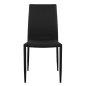 Preview: Stuhl Metall Teta Schwarz Stoff