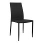 Preview: Stuhl Metall Teta Schwarz Stoff