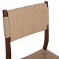 Preview: DINING CHAIR BEECH WOOD WALNUT- NATURAL ROPE ECRU 48X52X85Hcm