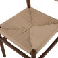 Preview: DINING CHAIR BEECH WOOD WALNUT- NATURAL ROPE ECRU 48X52X85Hcm
