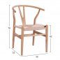 Preview: Dining Chair Brave in natural color 56x52x76cm