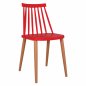 Preview: Modern dining chair VANESSA with polypropylene seat, in red