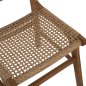 Preview: DINING CHAIR NESHA TEAK WOOD AND NATURAL RATTAN ROPE 46x57x86Hcm