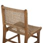 Preview: DINING CHAIR NESHA TEAK WOOD AND NATURAL RATTAN ROPE 46x57x86Hcm