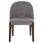 Preview: DINING CHAIR RUBBERWOOD IN WALNUT-GREY FABRIC 57x55x86Hcm