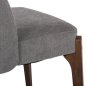 Preview: DINING CHAIR RUBBERWOOD IN WALNUT-GREY FABRIC 57x55x86Hcm