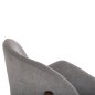 Preview: DINING CHAIR RUBBERWOOD IN WALNUT-GREY FABRIC 57x55x86Hcm