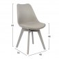 Preview: Chair Vegas with plastic legs and grey color