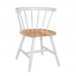 Preview: Chair wooden Elisa natural seat white frame