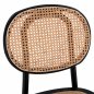 Preview: Wooden chair with rattan in black color 44x51x87cm
