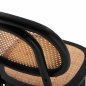 Preview: Wooden chair with rattan in black color 44x51x87cm