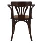 Preview: Wooden chair antique with straw seat in brown color