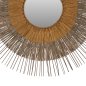 Preview: SPIEGEL MIT RAHMEN MENDONG GRASS Φ105cm IN DER FARBE NATÜRLICHES GOLD