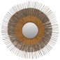 Preview: SPIEGEL MIT RAHMEN MENDONG GRASS Φ105cm IN DER FARBE NATÜRLICHES GOLD