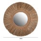 Preview: WANDSPIEGEL RUND MENDONG-GRASRAHMEN IN NATÜRLICHER FARBE Φ70cm