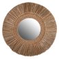 Preview: WANDSPIEGEL RUND MENDONG-GRASRAHMEN IN NATÜRLICHER FARBE Φ70cm