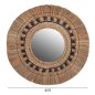 Preview: WANDSPIEGEL RUND GESTRICKTER MENDONG-GRASRAHMEN IN SCHWARZ UND NATURFARBE Φ70 cm