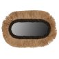Preview: WANDSPIEGEL OVAL AUS SISALFASERN IN NATÜRLICHEN UND SCHWARZEN ABACA-FASERN 55x4x90Hcm