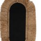 Preview: WANDSPIEGEL OVAL AUS SISALFASERN IN NATÜRLICHEN UND SCHWARZEN ABACA-FASERN 55x4x90Hcm