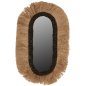 Preview: WANDSPIEGEL OVAL AUS SISALFASERN IN NATÜRLICHEN UND SCHWARZEN ABACA-FASERN 55x4x90Hcm