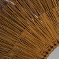 Preview: WANDSPIEGEL RUND MENDONG-GRAS UND ABACA-FASERN IN NATUR & GOLD 80x4x80Hcm