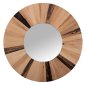 Preview: RUNDER WANDSPIEGEL RAHMEN PALMENFASER NATURFARBE Φ120x4cm
