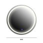 Preview: WANDSPIEGEL RUND ALUMINIUM IN GRAU-LED-LICHT Φ60x3cm