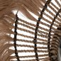 Preview: RUNDER WANDSPIEGEL AUS ABACA-FASERN IN NATUR & SCHWARZEM SEIL 80x4x80cm