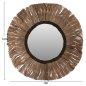 Preview: SPIEGEL RUND MIT ABACA-FASERNRAHMEN NATURSCHWARZ FARBE Φ100cm