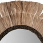 Preview: SPIEGEL RUND MIT ABACA-FASERNRAHMEN NATURSCHWARZ FARBE Φ100cm