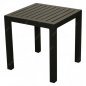 Preview: Aluminium MENORCA Beistell Tisch in Dunkelgrau 45x45 cm