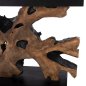 Preview: KONSOLE MASSIVES TEAK NATURSCHWARZ 150X40X80H
