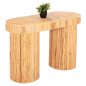 Preview: GATSBY OVALE KONSOLE NATÜRLICHES RATTAN IN NATÜRLICHER FARBE 110x45x74,5cm