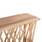 Preview: KRANT-KONSOLE IN TEAK-ZWEIGEN IM RUSTIKALEN STIL & 3 cm. OBERFLÄCHE 121X36X75 cm