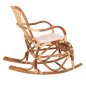 Preview: ROCKING RATTAN ARMCHAIR SANTA FE WITH SEAT CUSHION 60x103x90cm