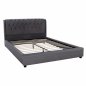 Preview: BETT "ODALYS" 150X200 cm AUS SAMT IN GRAU 164x223x100 cm