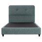 Preview: DOLORES BED IN LIGHT GREEN FABRIC FOR MATTRESS 90x200 cm.