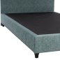 Preview: DOLORES BED IN LIGHT GREEN FABRIC FOR MATTRESS 90x200 cm.