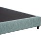 Preview: DOLORES BED IN LIGHT GREEN FABRIC FOR MATTRESS 90x200 cm.