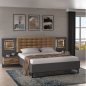 Preview: CLAVE BED WITH INTEGRATED BEDSIDE BEDS & LED FOR MATTRESS 160X200 cm.