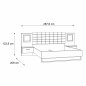 Preview: CLAVE BED WITH INTEGRATED BEDSIDE BEDS & LED FOR MATTRESS 160X200 cm.