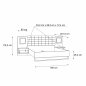 Preview: CLAVE BED WITH INTEGRATED BEDSIDE BEDS & LED FOR MATTRESS 160X200 cm.