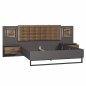 Preview: CLAVE BED WITH INTEGRATED BEDSIDE BEDS & LED FOR MATTRESS 160X200 cm.