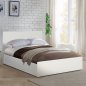 Preview: MELAMIN DOPPELBETT FÜR MATRATZEN GRÖßE 160X202 cm IN WEIß