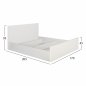 Preview: MELAMIN DOPPELBETT FÜR MATRATZEN GRÖßE 160X202 cm IN WEIß