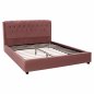 Preview: BETT "ODALYS" 150X200 cm AUS SAMT IN ROSE 164x223x100 cm